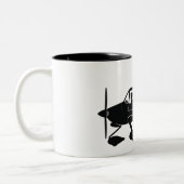 Karikatur der Packwagen-RV-10 Zweifarbige Tasse (Links)