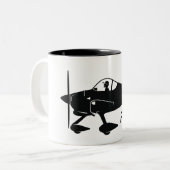Karikatur der Packwagen-RV-6A Zweifarbige Tasse (Vorderseite Links)