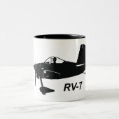 Karikatur der Packwagen-RV-7 Zweifarbige Tasse (Mittel)