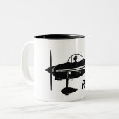 Karikatur der Packwagen-RV-8 Zweifarbige Tasse (Vorderseite Links)