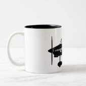 Karikatur der Packwagen-RV-8 Zweifarbige Tasse (Links)
