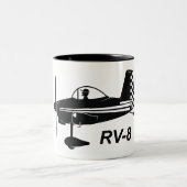 Karikatur der Packwagen-RV-8 Zweifarbige Tasse (Mittel)
