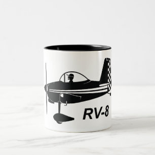 Karikatur der Packwagen-RV-8 Zweifarbige Tasse
