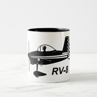 Karikatur der Packwagen-RV-8 Zweifarbige Tasse