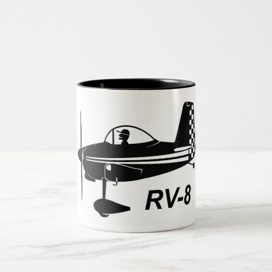 Karikatur der Packwagen-RV-8 Zweifarbige Tasse (Mittel)