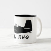 Karikatur der Packwagen-RV-9 Zweifarbige Tasse (VorderseiteRechts)