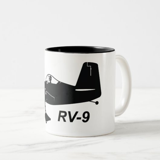 Karikatur der Packwagen-RV-9 Zweifarbige Tasse (VorderseiteRechts)