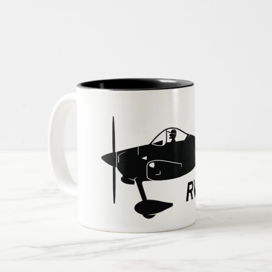 Karikatur der Packwagen-RV-9 Zweifarbige Tasse (Vorderseite Links)