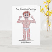 Karikatur der Posierkarte des Muskels Karte (Gelbe Blume)