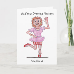 Karikatur der Saucy-Frauenkarte Karte