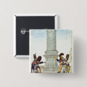 Karikatur der Soldaten beim Colonne Vendome Button (Vorne & Hinten)