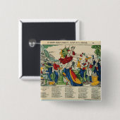 Karikatur des Dämons Geldes, 1860 Button (Vorne & Hinten)