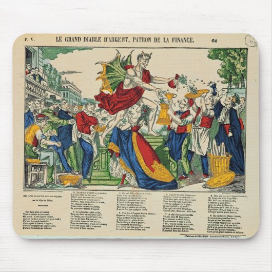 Karikatur des Dämons Geldes, 1860 Mousepad (Vorne)