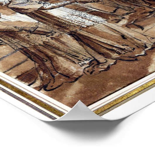 Karikatur des Klerus Poster (Ecke)