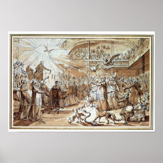 Karikatur des Klerus Poster (Vorne)