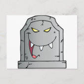 Karikatur des lachenden Grabsteins Postkarte (Vorderseite)