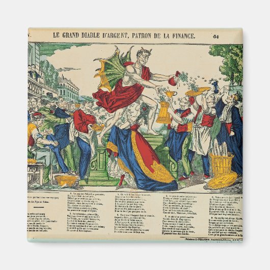 Karikatur des Mondmondes, 1860 Magnet (Vorne)