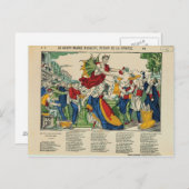 Karikatur des Mondmondes, 1860 Postkarte (Vorne/Hinten)