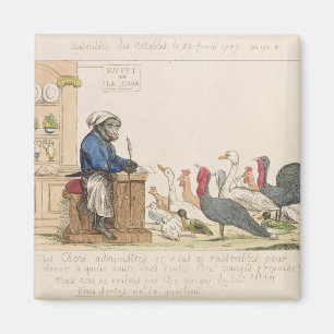 Karikatur des Zusammenbaus der angesehener Magnet