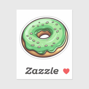 Karikatur-Donut Aufkleber