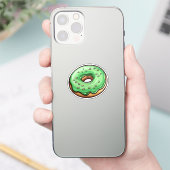 Karikatur-Donut Aufkleber (Telefon)