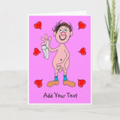 Karikatur eines Cartoon Karte (Vorderseite)