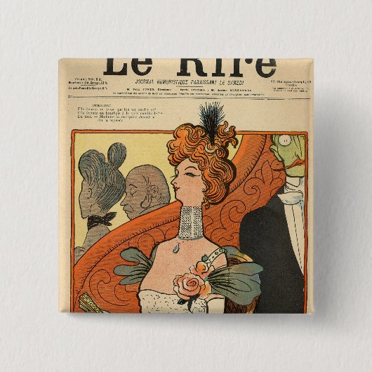Karikatur eines französischen Marquises Button (Vorderseite)