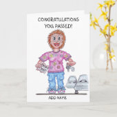 Karikatur eines gerade abgeschlossenen Fahrversuch Karte (Gelbe Blume)