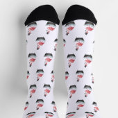 Karikatur-Flamingo-Muster Socken (Oben)