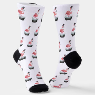 Karikatur-Flamingo-Muster Socken