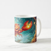 Karikatur-Flusskrebs. Kaffeetasse (VorderseiteRechts)