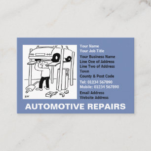 Karikatur für Autoreparaturen Visitenkarte