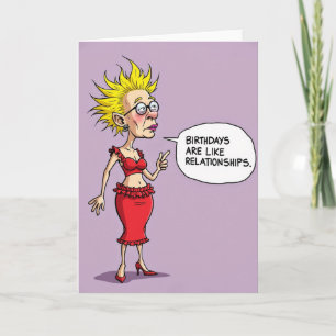Karikatur-Geburtstagswunschkarte Karte