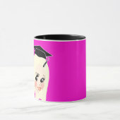 Karikatur-Geschenk Weibliche Blonde Haar braun Tasse (Zentrum)