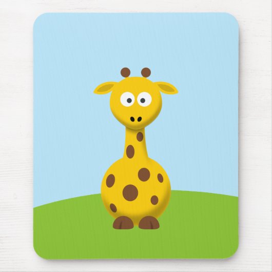Karikatur-Giraffe Mousepad (Vorne)