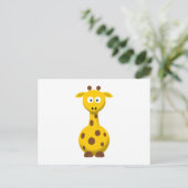 Karikatur-Giraffe Postkarte (Stehend Vorderseite)