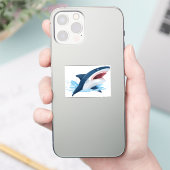 Karikatur-Hai Aufkleber (Telefon)