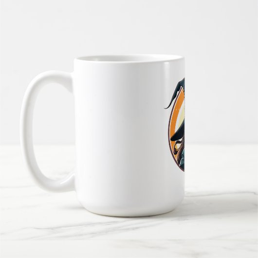 Karikatur-Halloween-Hexe-Porträt Kaffeetasse (Links)