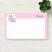 Karikatur-Hasen-Computer rosa Post-it Klebezettel (Büro)