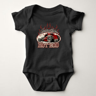 Karikatur-Hot-Rod Baby Strampler