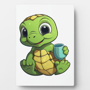 Karikatur-Illustration einer Schildkröte Fotoplatte