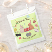Karikatur-Katzen-Geburtstagsfeier Geschenktütchen (Ausgeschnitten)