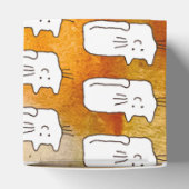 Karikatur Katzen Kritzel-Linienzeichnung Geschenkb Geschenkschachtel (Oben)