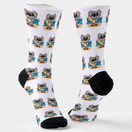 Karikatur Koala Socken (Gewinkelt)