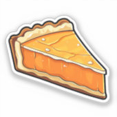 Karikatur-Kürbiskuchen Aufkleber (Vorderseite)