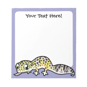 Karikatur Leopardgecko Notizblock