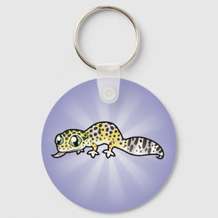Karikatur Leopardgecko Schlüsselanhänger