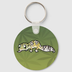 Karikatur Leopardgecko Schlüsselanhänger