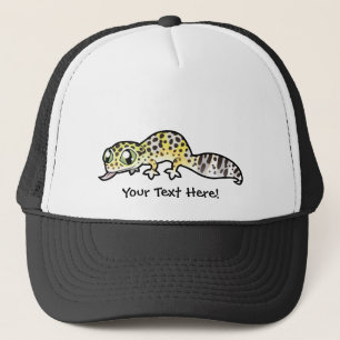 Karikatur Leopardgecko Truckerkappe