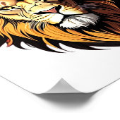 Karikatur-Löwenkopf Poster (Ecke)